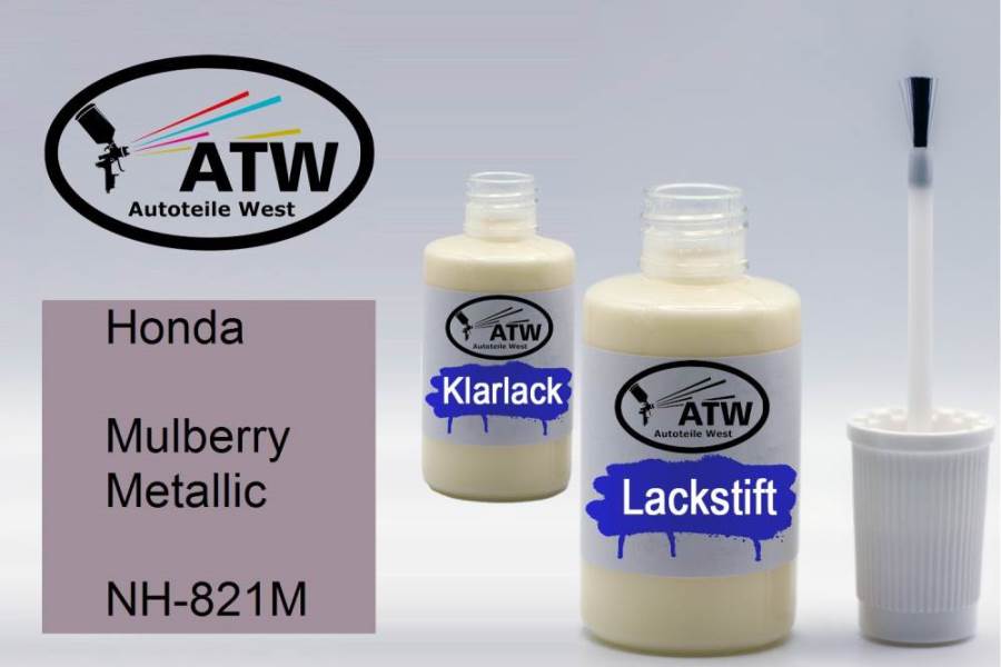 Honda, Mulberry Metallic, NH-821M: 20ml Lackstift + 20ml Klarlack - Set, von ATW Autoteile West.